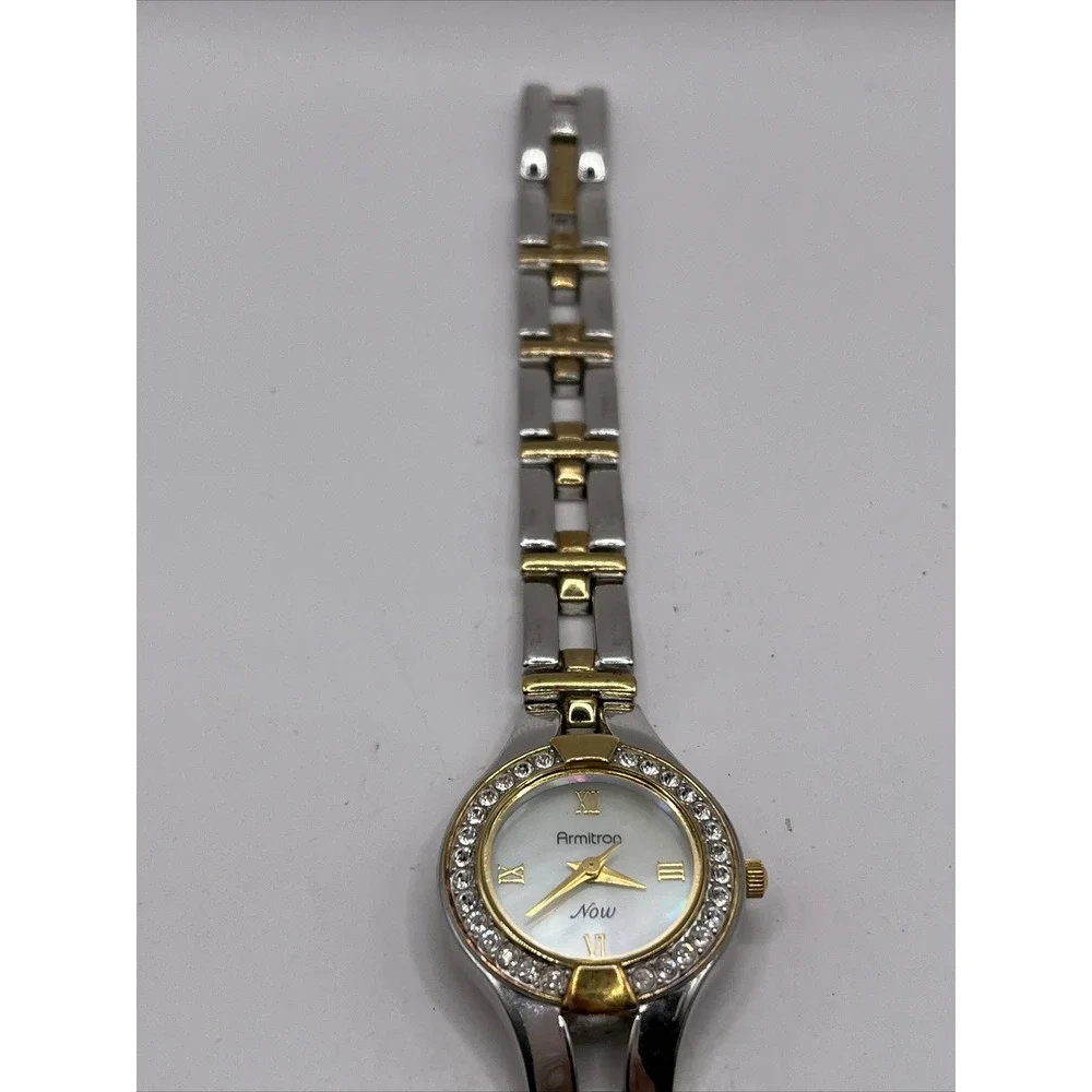 Armitron Now Women's Two Tone Crystal Accent‎ 75/3211 Quartz Watch- New Battery